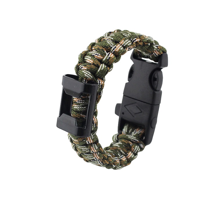 Браслет Paracord открывашка бутылок, кресало и свисток на защелке AS-SL0014GC