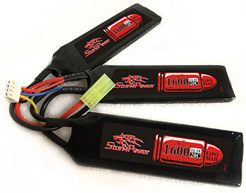 АКБ StormPower 1600mAh 11.1V 20C трехлепестковый, 3x(93x30x6) SP-019