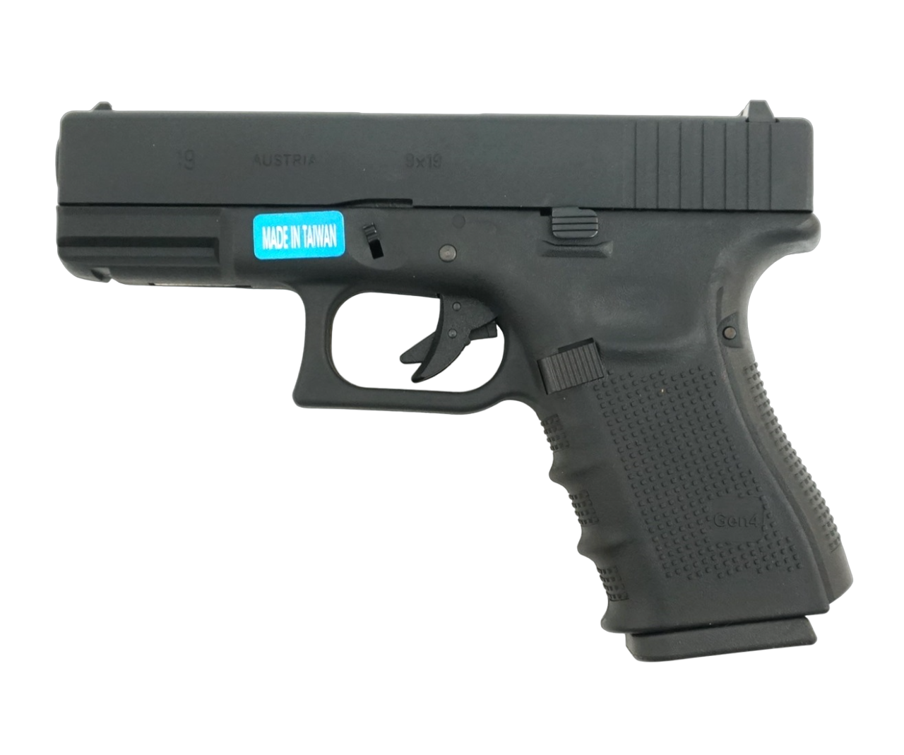 Пистолет страйкбольный WE Glock 19 Gen4, WE-G003B-BK / GP619B