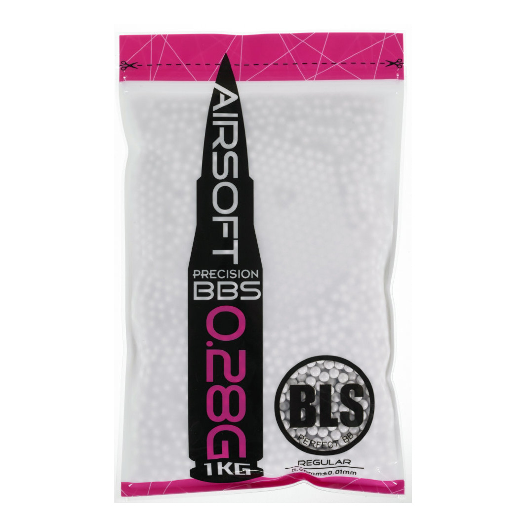 Шарики BLS 0,28 (1 кг, белые, пакет) Taiwan 1KG-H28