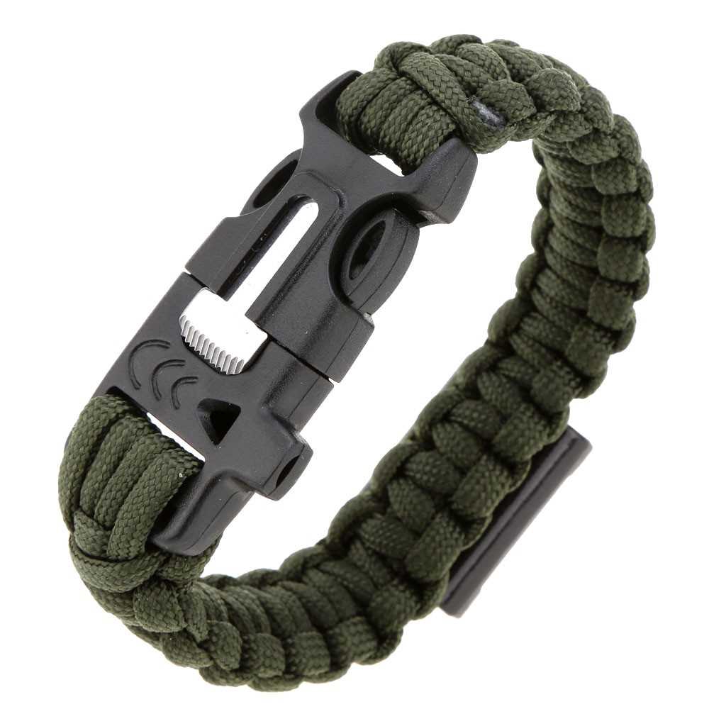 Браслет Paracord открывашка бутылок, кресало и свисток на защелке AS-SL0014OD