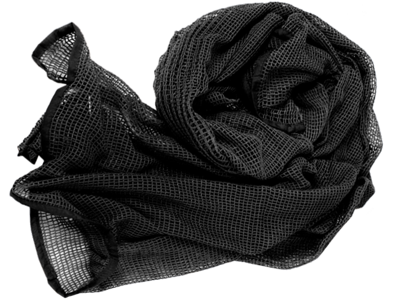 Шарф-сетка тактический 190 x 90 см, Black (100% хлопок) MFH