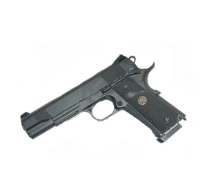 Пистолет страйкбольный (KJW) Colt M1911 M.E.U. GBB, СО2, черный, резьба на стволе KP-07-TBC.CO2