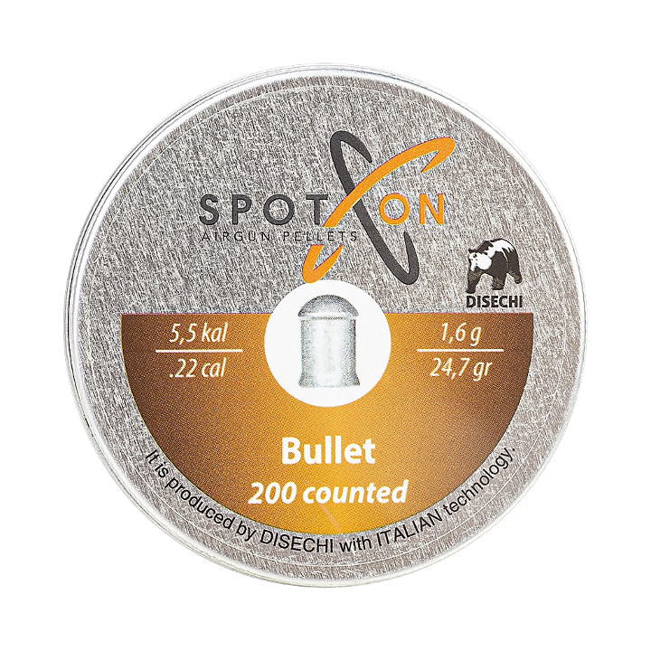 Пули пневматические SPOTON Bullet калибр 5.5 вес 1.6 гр. (200 шт.)