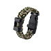 Браслет Paracord открывашка бутылок, кресало и свисток на защелке AS-SL0014GC