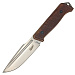 Нож Baikal D2 SW WH LS (StoneWash, рукоять орех, кожаные ножны)
